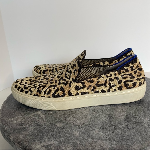 Rothys Leopard Print Slip On Shoes Sneakers Loafers 8 - Picture 6 of 12